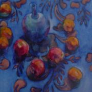 Still life on blue