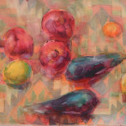 Kelim with aubergines