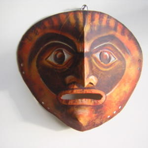 African sculpture style mask - shock face