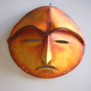 African sculpture style mask - worry face