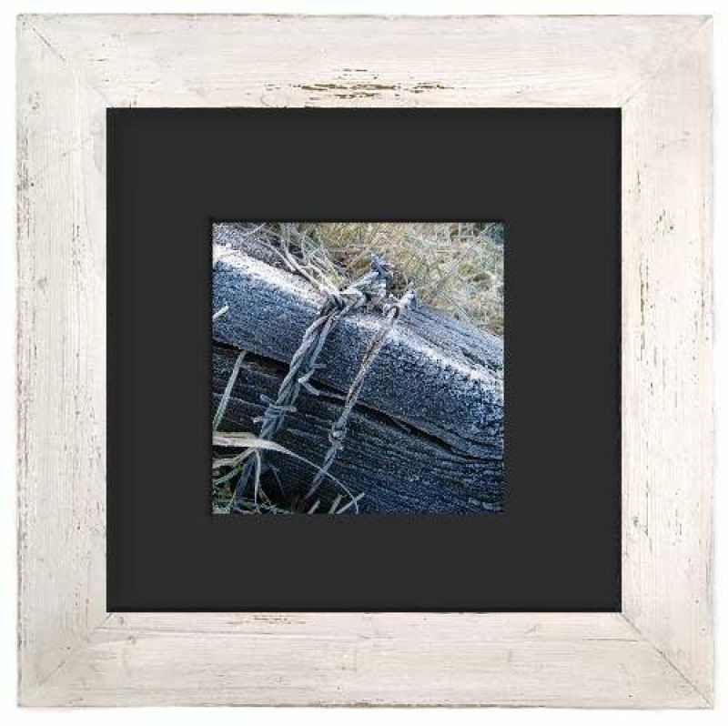 White Wood Frame Black Mount