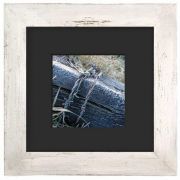 White Wood Frame Black Mount