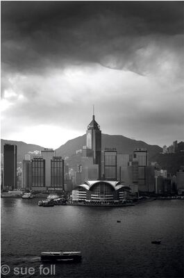 Hong Kong skyline mono
