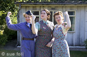 Land girls from theTV series 'Horrible Histories' photographed for Lion Television