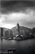 Hong Kong skyline mono
