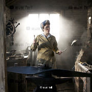 'Land girl for TV series 'Horrible Histories' photographed for Lion Television