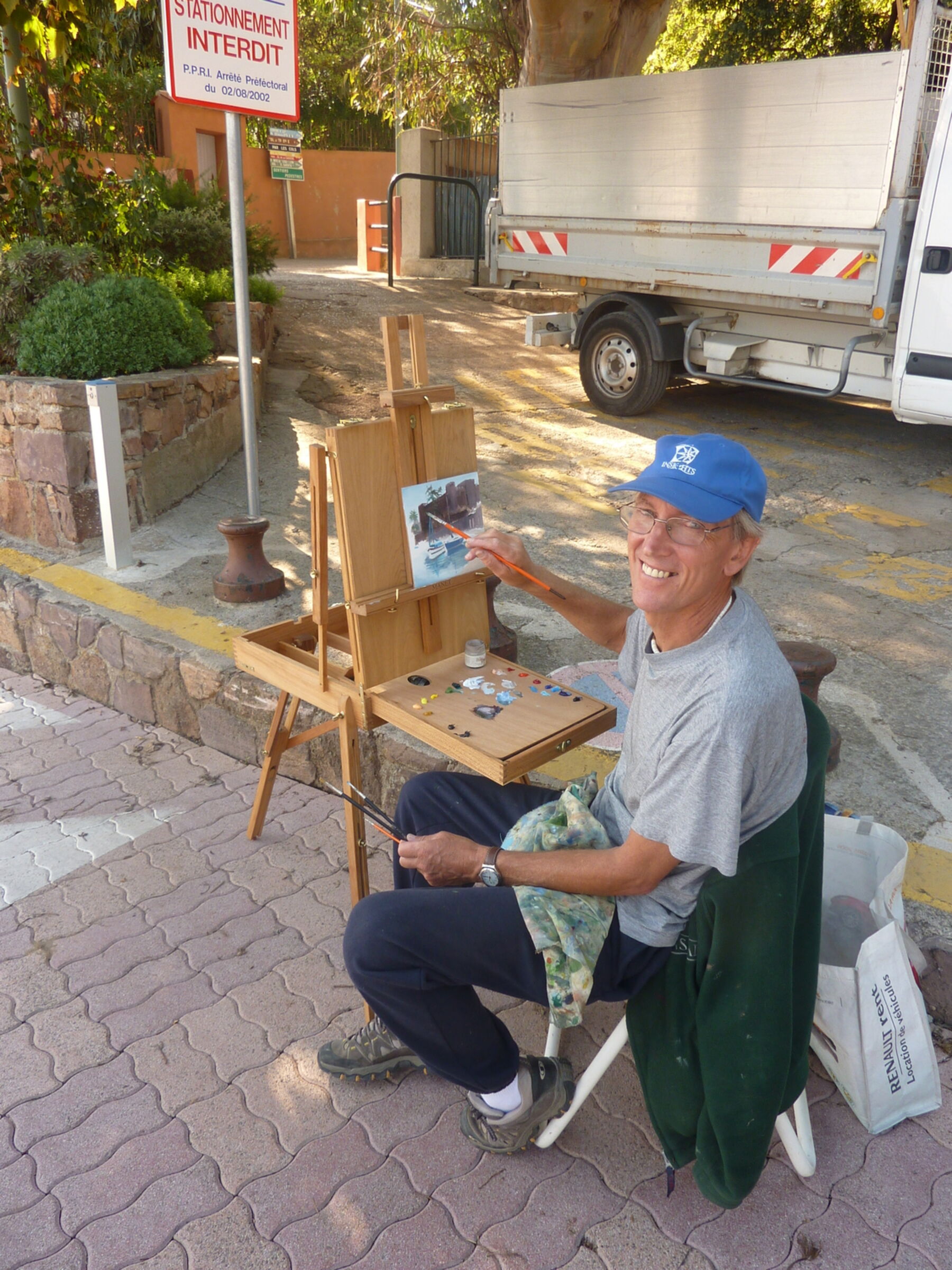 My friend Jeremy Daynes at Theole sur Mer Cote d Azur