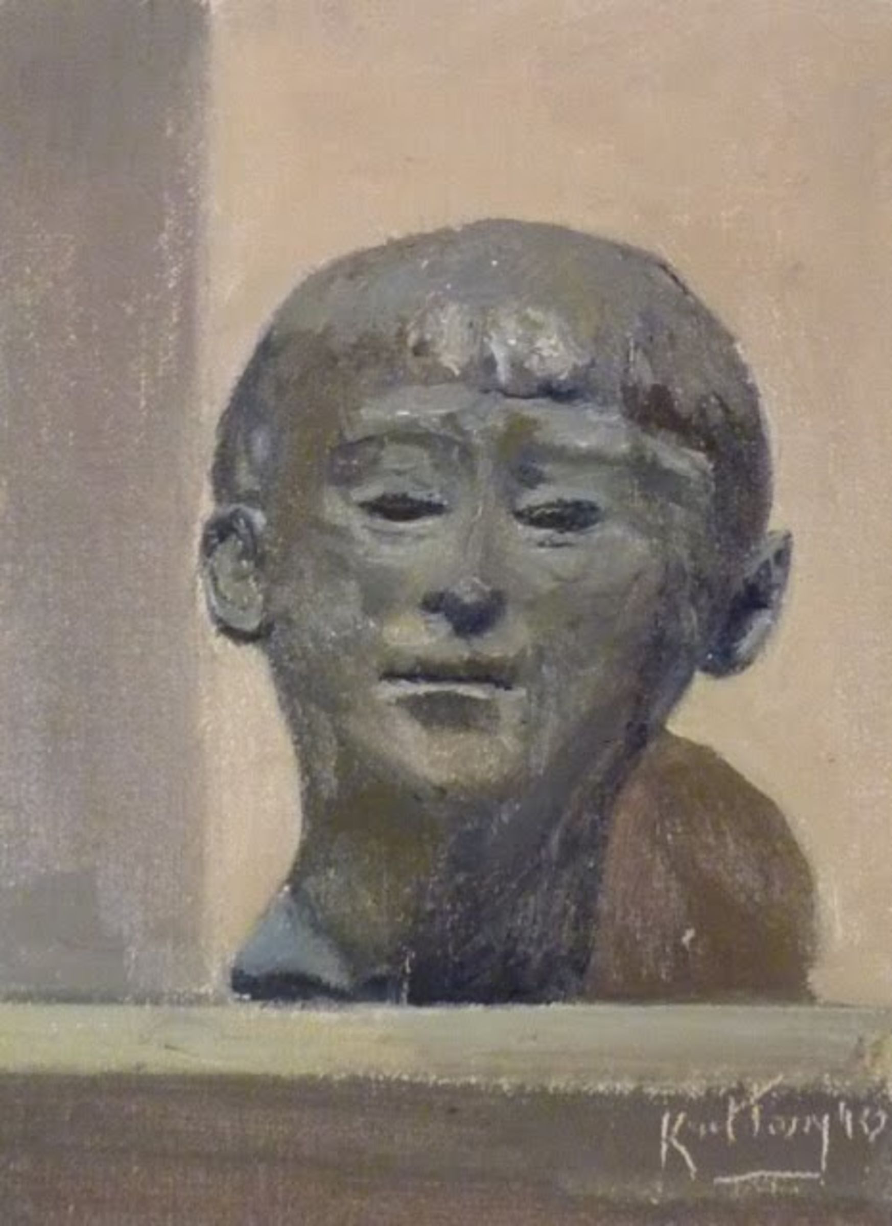 The lead bust,study in greys