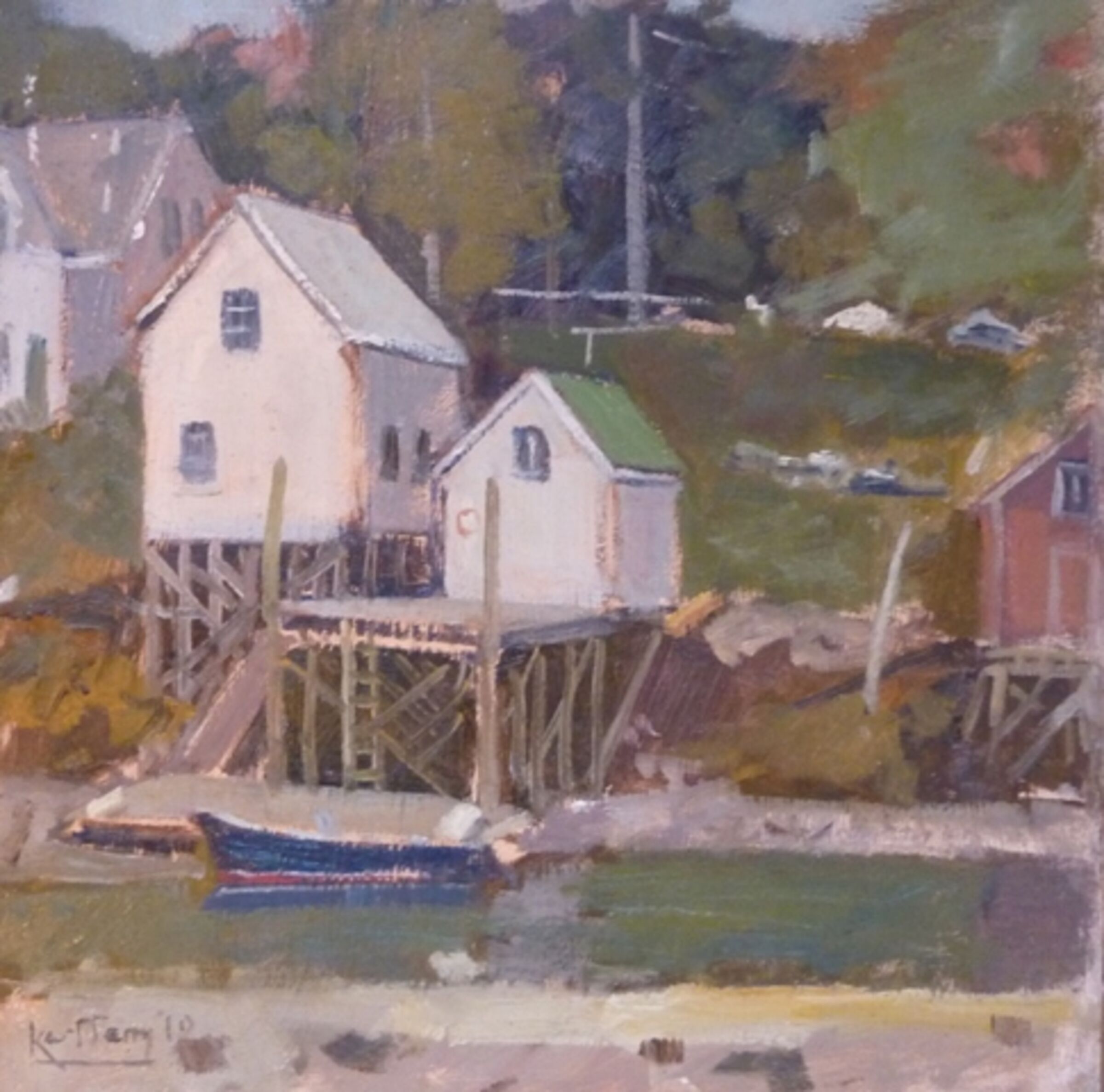 Lobster shacks, Cosy Harbour, Boothbay, Maine