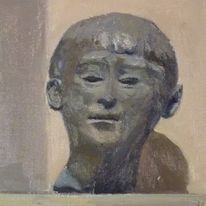 The lead bust,study in greys