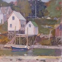 Lobster shacks, Cosy Harbour, Boothbay, Maine