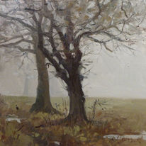 Sussex trees, Winter Fog