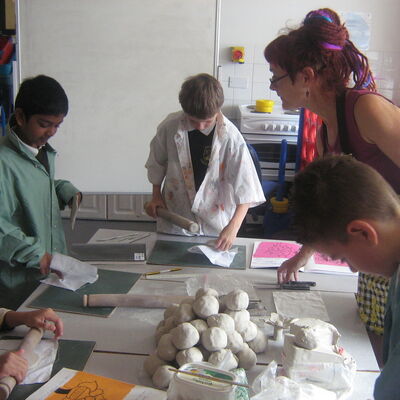  Primary school workshop - making South African flowers