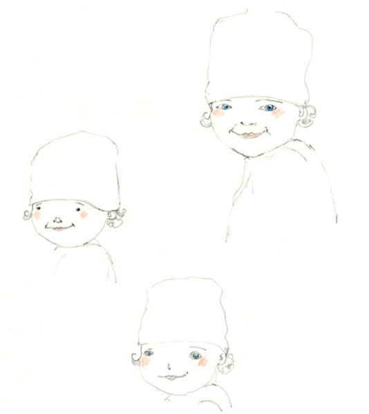 Sketch of girls face