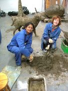 Margi and Daniella hard at work.