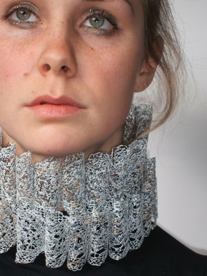 Grey 21st Century Ruff - purchased by V&A Museum, London