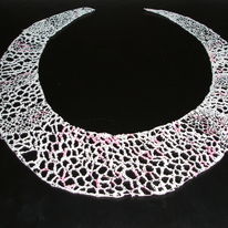 White with pink flecks, Torq Neckpiece