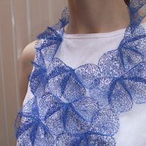 Bright Blue Petal Neckpiece