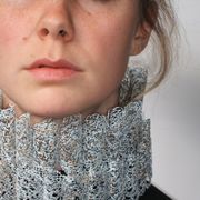 Grey 21st Century Ruff - purchased by V&A Museum, London