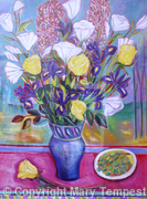 Mixed Flowers with Grapes