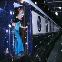On Honeymoon, aboard The Orient Express Venice Simplon, Oct 2007