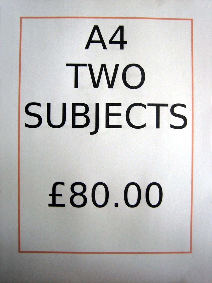 Order A4 Two Subjects