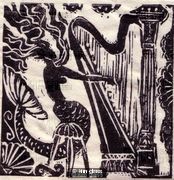 Harp and mermaid