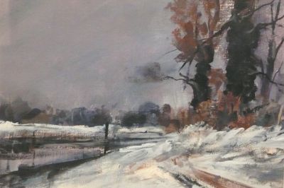 Alan Wickham Winter Scene Sussex