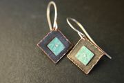 Bk51 Square dangly earrings