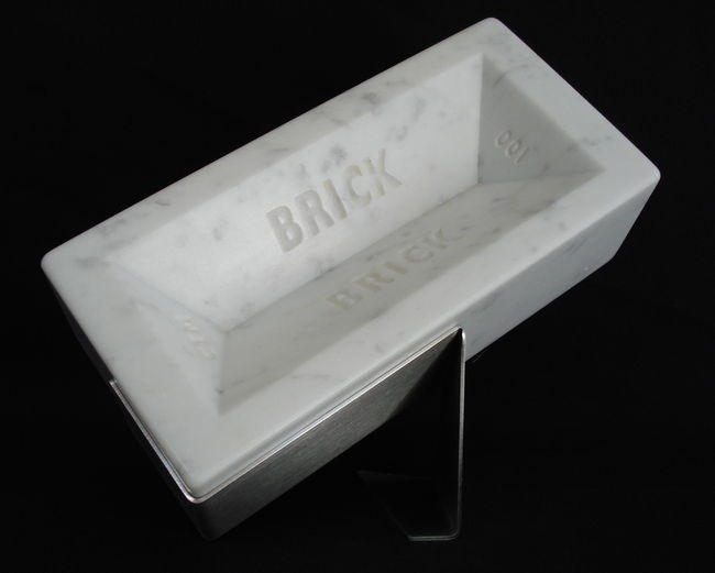 brick, carrara marble with stainless steel base, life-size, numbered, limited edition of 999, £poa