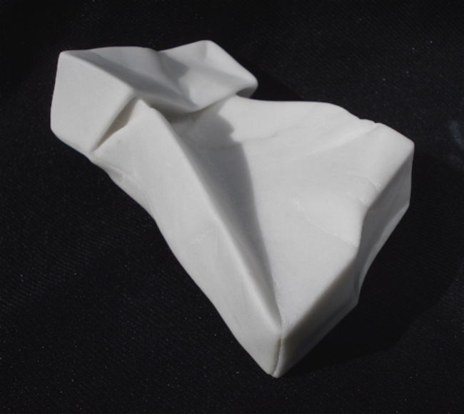 fag packet no.2, carrara marble, life-size 105 x 66 x 46mm, £poa