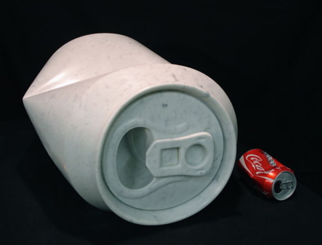 big can, carrara marble, 4.2 times life size 479 x 388 x 266mm, £poa