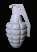 grenade no.3, carrara marble, life-size 117 x 69 x 61mm, £poa