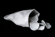 crisp packet, carrara marble, life-size 169 x 130 x 80mm, £poa