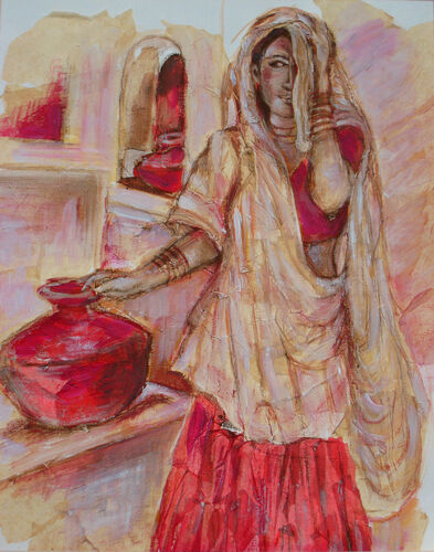 Lady and pot