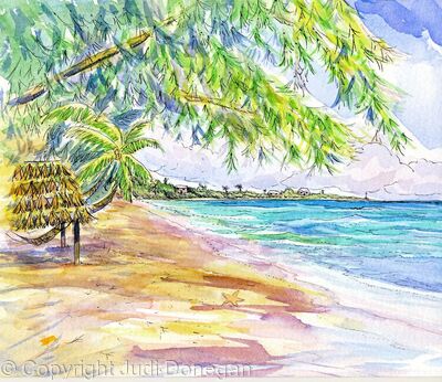 Hammock on beach