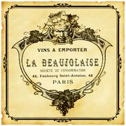Beaujolaise Wine Label