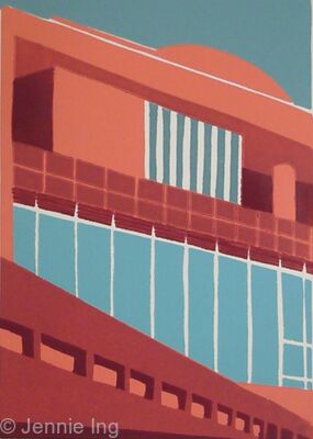 Royal Festival Hall (burgundy)