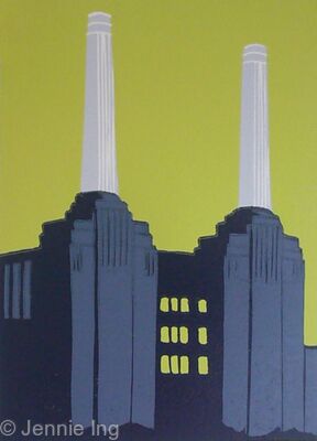 Battersea Power Station (charcoal)