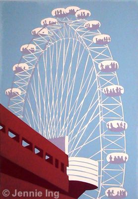 The London Eye (on blue)