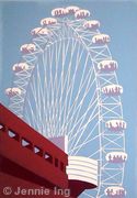 The London Eye (on blue)