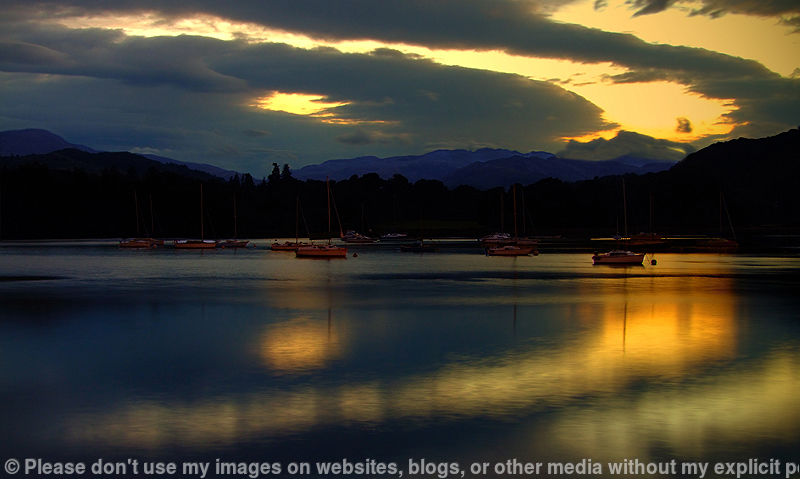 Sunset over Lake Windermere