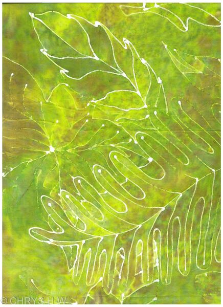 LEAVES ON SILK