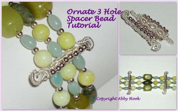 Ornate 3 Hole Spacer Bead Tutorial