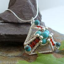 Turquoise Pyramid Pendant