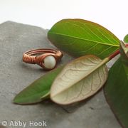 Vortex Wrapped Ring - Milky Jasper
