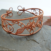Lace - Filigree Inspired cuff - Copper