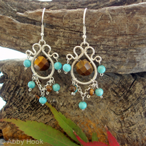 Eastern Charm Earrings - Tigers eye