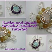 Turtles and Spirals Brooch or Pendant Tutorial