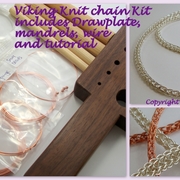 Viking Knit chain Kit - includes Drawplate, mandrels, wire and tutorial